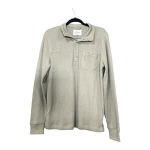 Upwest Waffle Knit Pullover Men Small Green NWT